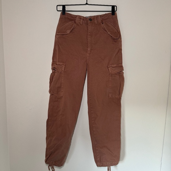 Boyish Pants Women's Size 26 Brown Kai Cargo Casual Boho Punk Festival - Picture 1 of 12